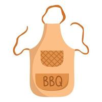 icône de tablier de barbecue vecteur