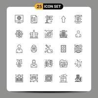 concept de 25 lignes pour sites Web mobiles et applications bannière de téléchargement intelligent flèche vers le haut éléments de conception vectoriels modifiables vecteur