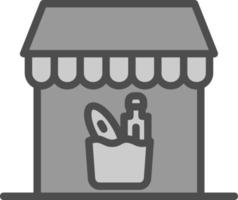 conception d'icône vectorielle de magasin d'épicerie vecteur