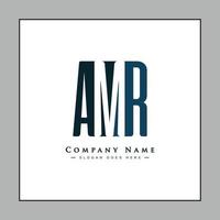 lettre initiale logo amr - logo d'entreprise minimal pour l'alphabet a, m et r vecteur