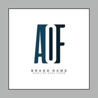 modèle de logo vectoriel pour initiales aof - logo de lettres alphabétiques simples