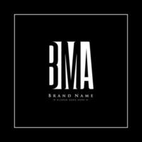 lettre initiale logo bma - logo d'entreprise simple pour l'alphabet b, m et a vecteur