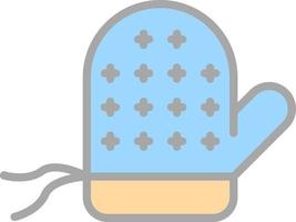conception d'icône vectorielle de mitaines de four vecteur