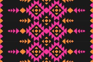 modèle sans couture ikat ethnique en tribal. impression d'ornement ethnique géométrique aztèque. style de motif ikat. vecteur