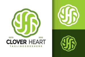 lettre h couverture coeur logo logos élément de conception modèle d'illustration vectorielle stock vecteur