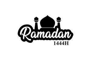 création de logo ramadan kareem, islamique, dôme de la mosquée vecteur