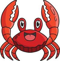 crabe jamaïcain rouge animal marin dessin animé clipart vecteur
