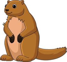 marmotte animal dessin animé couleur clipart illustration vecteur