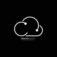 logo de la technologie créative cloud vecteur