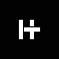 lettre ht logo monogramme créatif vecteur