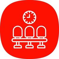 conception d'icône de vecteur de salle d'attente