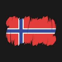 vecteur de brosse drapeau norvège