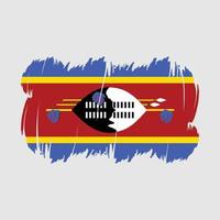 vecteur de brosse drapeau swaziland