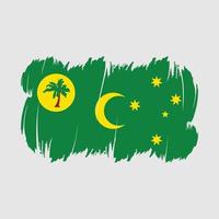 vecteur de brosse de drapeau des îles cocos