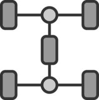 conception d'icône de vecteur de train de roulement