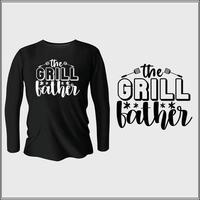 la conception de t-shirt grill père avec vecteur