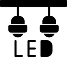 conception d'icône vecteur lampe led