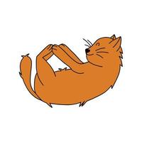 chat marrant. illustration vectorielle dans le style doodle vecteur