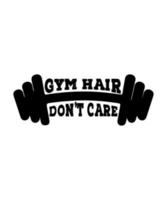 les cheveux de gym ne se soucient pas de la création de logo vecteur