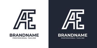 logo monogramme ae simple, adapté à toute entreprise avec une initiale ae ou ea. vecteur