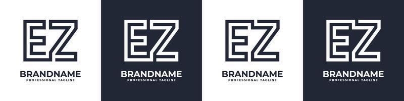 logo monogramme ez simple, adapté à toute entreprise avec initiale ez ou ze. vecteur