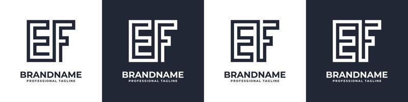 logo monogramme ef simple, adapté à toute entreprise avec initiale ef ou fe. vecteur