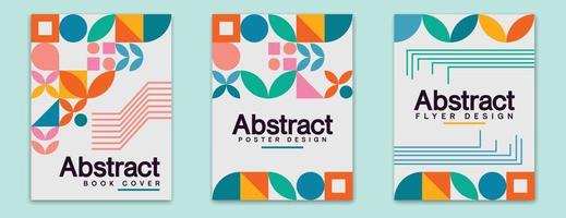 modèles de conception de couverture de livre et de flyer d'affiche abstraite créative simple vecteur