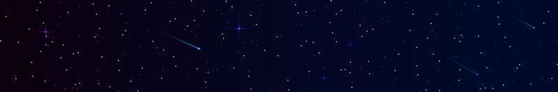 ciel étoilé réaliste. galaxie de la voie lactée étoiles brillantes. notion d'astrologie. fond de vecteur horizontal