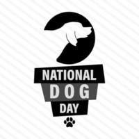 vecteur de la journée nationale du chien. 26 août. arrière-plan, affiche, carte, illustration vectorielle de bannière