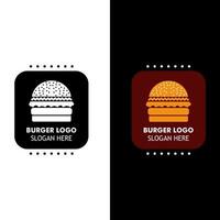 logo illustration burger au design plat vecteur