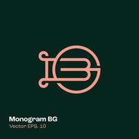 logo monogramme bg vecteur