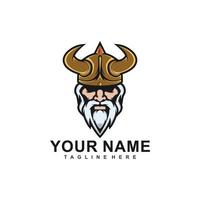 modèle de logo viking brun vectoriel