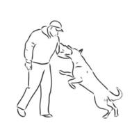 croquis de vecteur de chien