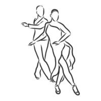 croquis de vecteur de danse latino-américaine