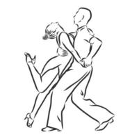 croquis de vecteur de danse latino-américaine