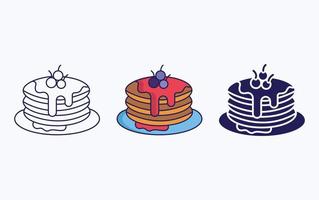 icône de gâteau pan vecteur