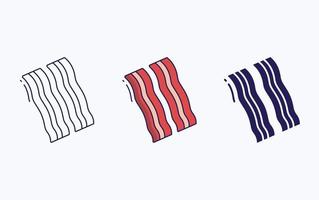 icône de tranches de bacon vecteur