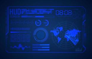 fond décran de technologie hud moderne vecteur