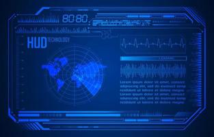 fond décran de technologie hud moderne vecteur