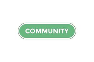 modèles de bannière web de bouton de communauté. illustration vectorielle vecteur