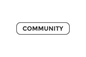 modèles de bannière web de bouton de communauté. illustration vectorielle vecteur