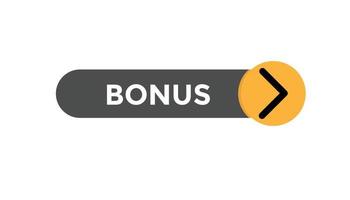 modèles de bannière web de bouton bonus. illustration vectorielle vecteur