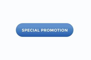 promotion spéciale bouton vectors.sign étiquette bulle promotion spéciale vecteur