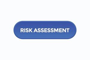 vecteurs de bouton d'évaluation des risques. étiquette de signe bulle d'évaluation des risques vecteur