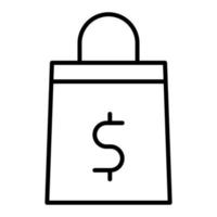 shopping beg icon, adapté à un large éventail de projets créatifs numériques. vecteur