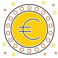 icône euro, adaptée à un large éventail de projets créatifs numériques. vecteur