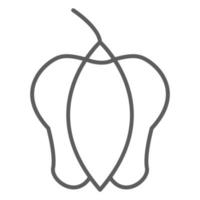 icône de poivre, adaptée à un large éventail de projets créatifs numériques. vecteur
