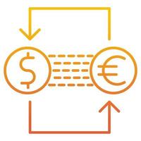 icône de change, adaptée à un large éventail de projets créatifs numériques. vecteur