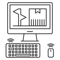 icône de gestion logistique, adaptée à un large éventail de projets créatifs numériques. vecteur