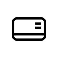 icône de contour. emblème de la carte de crédit. illustration vectorielle vecteur